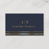 Elegant Professional Simple Monogram Minimalist Visitekaartje (Voorkant)