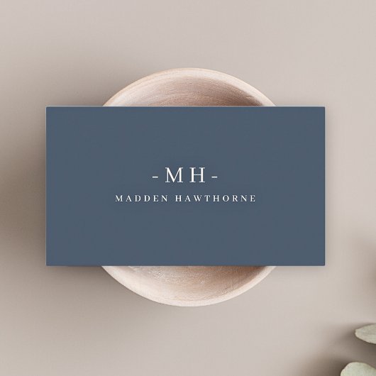 Elegant Professional Simple Monogram Minimalist Visitekaartje