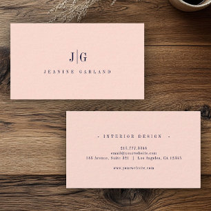Elegant Professional Simple Monogram Minimalist Visitekaartje