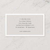 Elegant Professional Simple Monogram Minimalist Visitekaartje (Achterkant)