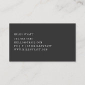 Elegant Professional Simple Monogram Minimalist Visitekaartje (Achterkant)