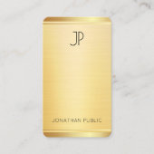 Elegant Professional Sjabloon Faux Gold Verticaal Visitekaartje (Voorkant)