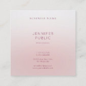 Elegant Professional Sjabloon Modern minimalistisc Vierkante Visitekaartje (Achterkant)