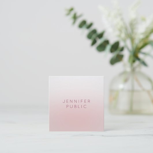 Elegant Professional Sjabloon Modern minimalistisc Vierkante Visitekaartje (Staand voorkant)