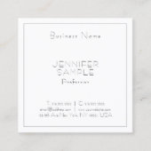 Elegant Professional Square Luxury Moderne Sjabloo Vierkante Visitekaartje (Voorkant)