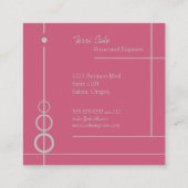 Elegant Professional Square Visitekaartje (Achterkant)