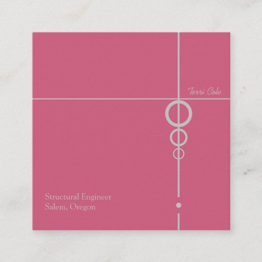 Elegant Professional Square Visitekaartje (Voorkant)