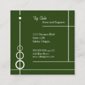 Elegant Professional Square Visitekaartje (Achterkant)