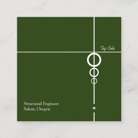 Elegant Professional Square Visitekaartje (Voorkant)