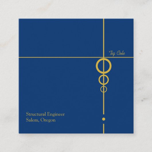 Elegant Professional Square Visitekaartje (Voorkant)