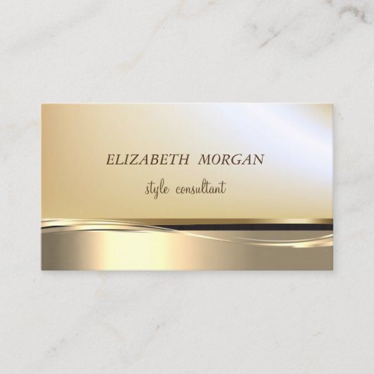 Elegant Professional stijlvol Faux Gold Visitekaartje (Voorkant)