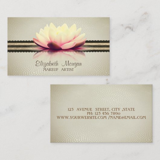 Elegant Professional Stijlvol Modern, Lotus Visitekaartje (Voorkant / Achterkant)