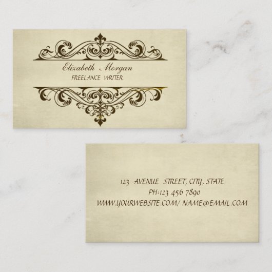 Elegant Professional stijlvol Visitekaartje (Voorkant / Achterkant)