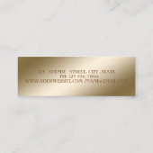 Elegant Professional Stylish Floral Key Mini Visitekaartje (Achterkant)