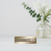 Elegant Professional Stylish Floral Key Mini Visitekaartje (Staand voorkant)