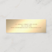 Elegant Professional Stylish Gold Diamonds Mini Visitekaartje (Achterkant)