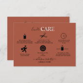 Elegant Professional Terracotta Candle Care Bedankkaart (Voorkant / Achterkant)