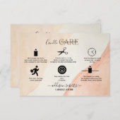 Elegant Professional Terracotta Candle Care Hartel Bedankkaart (Voorkant / Achterkant)