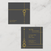 Elegant Professional Vierkante Visitekaartje (Voorkant / Achterkant)