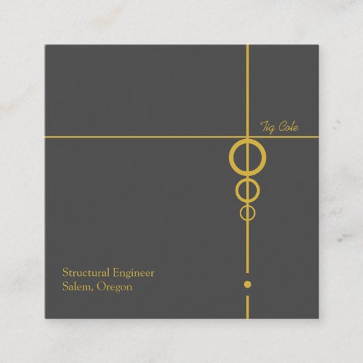 Elegant Professional Vierkante Visitekaartje (Voorkant)