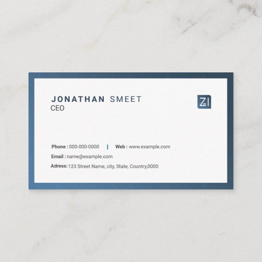 Elegant Professional Visitekaartje (Achterkant)