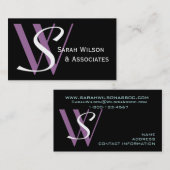 Elegant Professional Visitekaartjes Paars (Voorkant / Achterkant)
