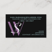 Elegant Professional Visitekaartjes Paars (Achterkant)