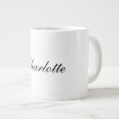 Elegant Professional Voeg een naam in zwart wit to Grote Koffiekop (Voorkant rechts)