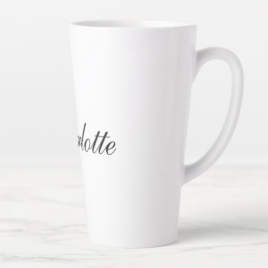 Elegant Professional Voeg een naam in zwart wit to Latte Mok (Rechts)