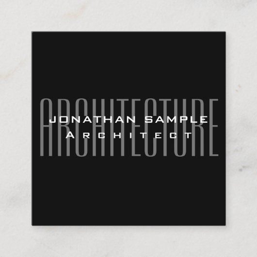 Elegant Professional voor aangepaste bedrijfseigen Vierkante Visitekaartje (Voorkant)