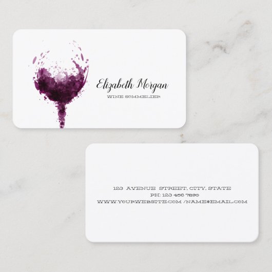 Elegant Professional Waterverf Visitekaartje (Voorkant / Achterkant)