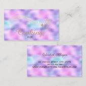 Elegant Professional, Whisk, Cooking Holographic Visitekaartje (Voorkant / Achterkant)