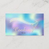 Elegant Professional, Whisk, Koken, Holografisch Visitekaartje (Voorkant)