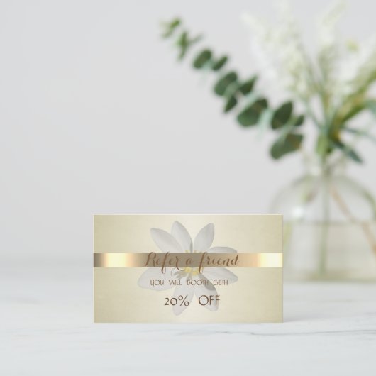 Elegant Professional, White Daisy Reference Kaart (Staand voorkant)