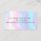 Elegant Professional White Lotus, holografisch Visitekaartje (Achterkant)