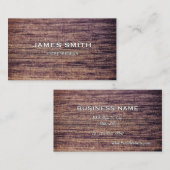 Elegant & Professional Wood Finish Visitekaartje (Voorkant / Achterkant)
