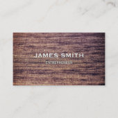 Elegant & Professional Wood Finish Visitekaartje (Voorkant)