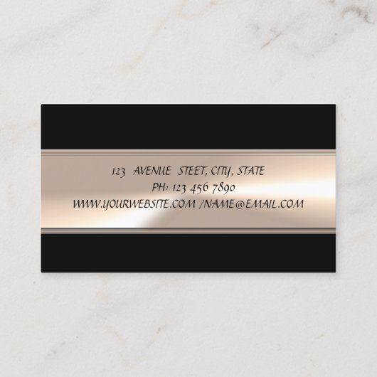 Elegant Professional, zwart, glitter Palm Tree Visitekaartje (Achterkant)