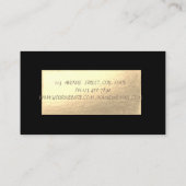 Elegant Professional, zwart, gouden kant Visitekaartje (Achterkant)