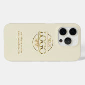 Elegant Professioneel Aangepast Beige Zakelijk Log Case-Mate iPhone Case (Achterkant (horizontaal))