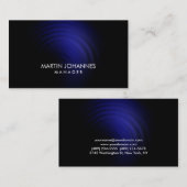 Elegant professioneel blauw zwart Visitekaartje (Voorkant / Achterkant)