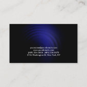 Elegant professioneel blauw zwart Visitekaartje (Achterkant)