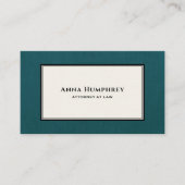 Elegant professioneel Blauwgroen groen Visitekaartje (Voorkant)