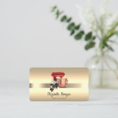 Elegant Professioneel Bloemen Rood Mixer Streep Go Visitekaartje (Staand voorkant)