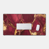 Elegant Professioneel Bourgogne Goud Marmer Bureaumat (Keyboard & Muis)