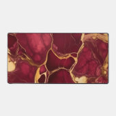 Elegant Professioneel Bourgogne Goud Marmer Bureaumat (Voorkant)