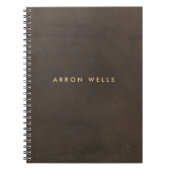 Elegant professioneel bruin notitieboek (Voorkant)