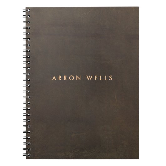 Elegant professioneel bruin notitieboek (Voorkant)