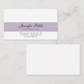 Elegant Professioneel Creatief Design Paars Modern Visitekaartje (Voorkant / Achterkant)