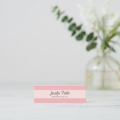 Elegant professioneel creatief design roze modern mini visitekaartje (Staand voorkant)